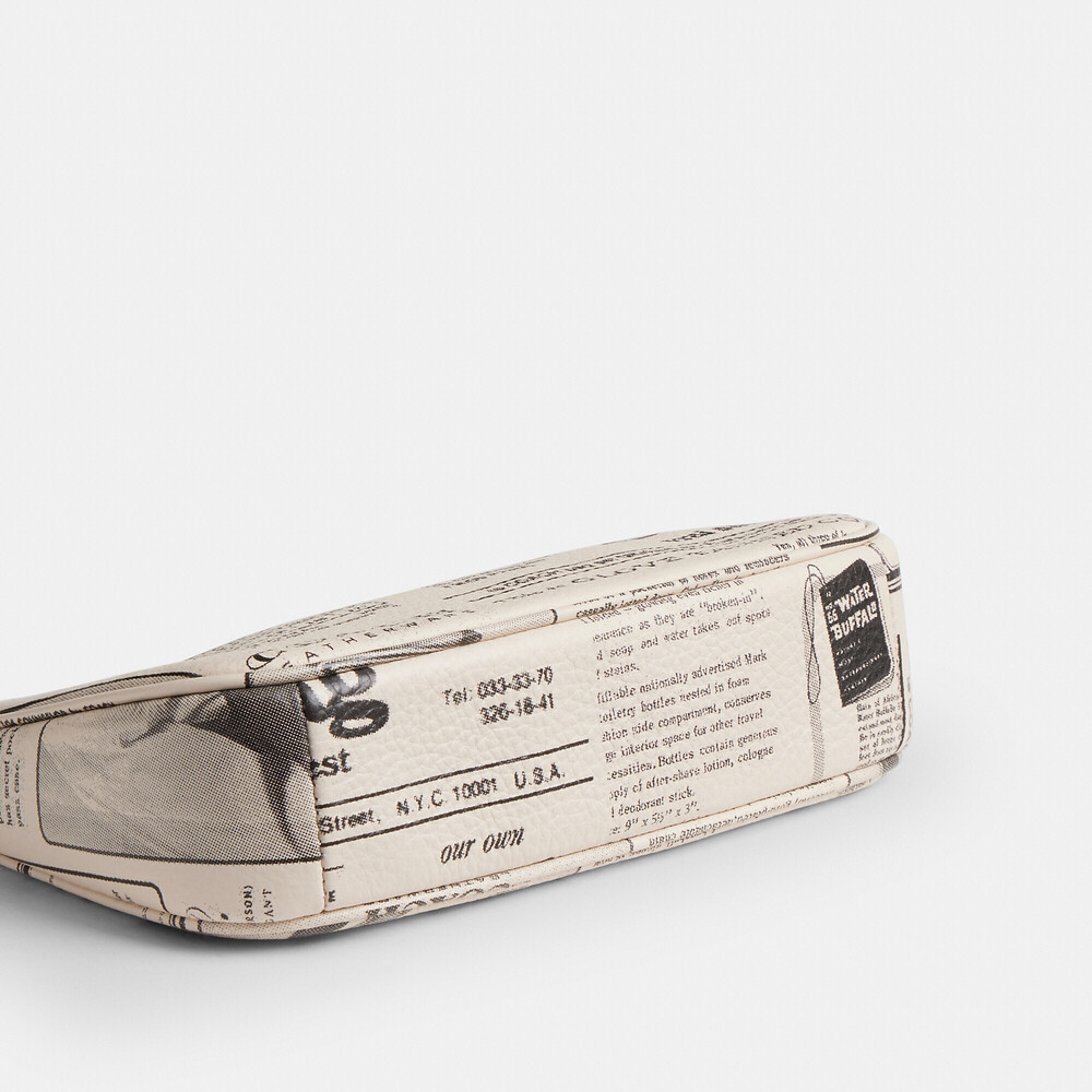 Coach Outlet Nolita 19 With Newspaper Print - Picture 2 of 3